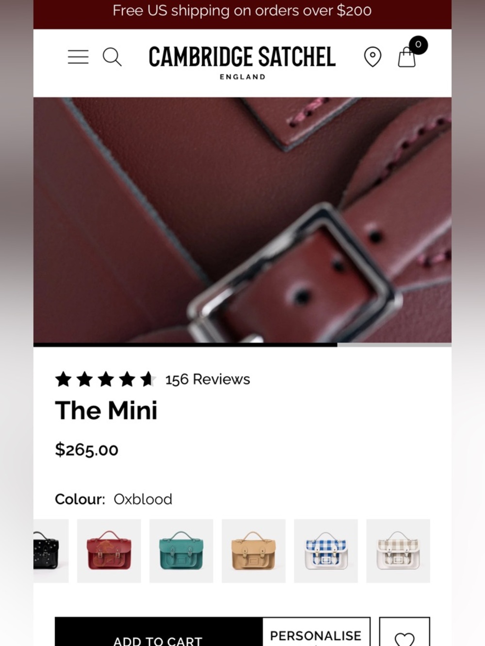 The Cambridge Satchel Company -The Mini in Oxblood - Picture 14 of 14